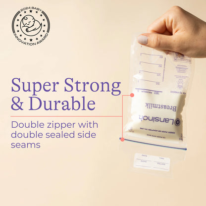 Breastmilk Storage Bags, 100 Count, Fast Freeze & Thaw, 6 Oz