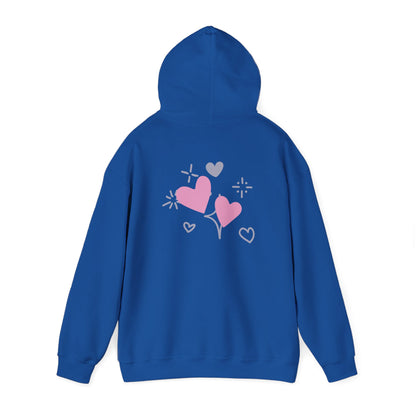 Cozy Heart-Themed Hooded Sweatshirt