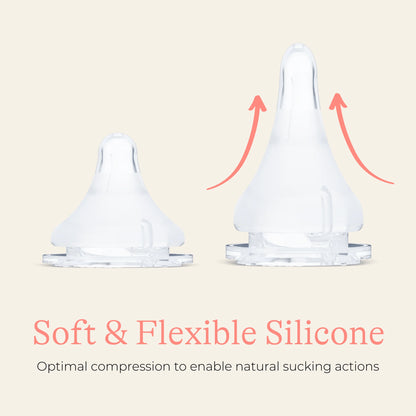 Naturalwave Baby Bottle Nipples, Slow Flow, 2 Ct