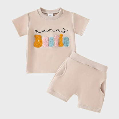 2 Piece Embroidered Pattern Set