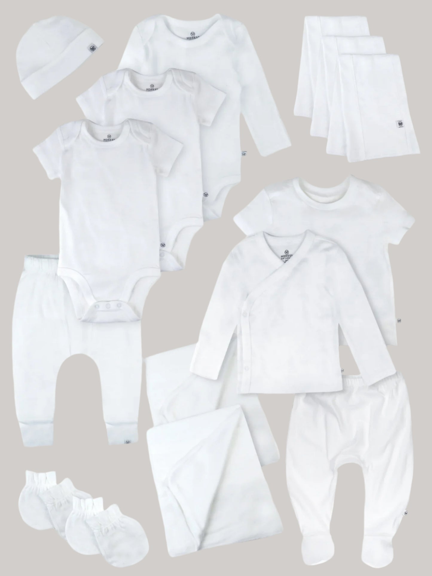 Baby Boy or Girl Gender Neutral Organic Cotton Welcome Home Gift Set, 15 Piece (Newborn-6 Months)