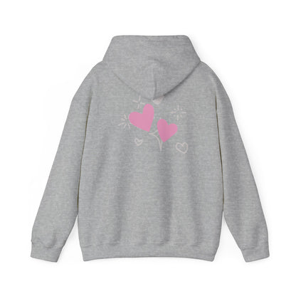 Cozy Heart-Themed Hooded Sweatshirt
