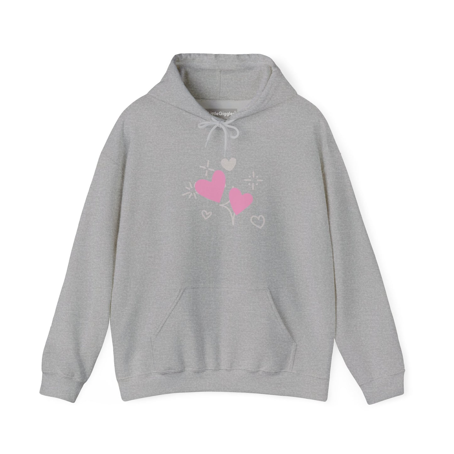 Cozy Heart-Themed Hooded Sweatshirt