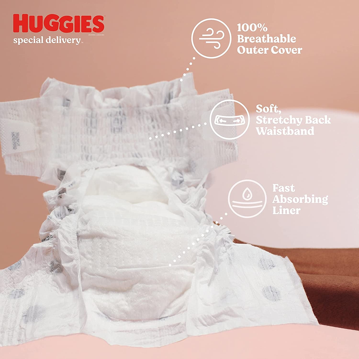 Special Delivery Hypoallergenic Baby Diapers Size 1 (Up to 14 Lbs), 32 Ct, Fragrance Free, Safe for Sensitive Skin