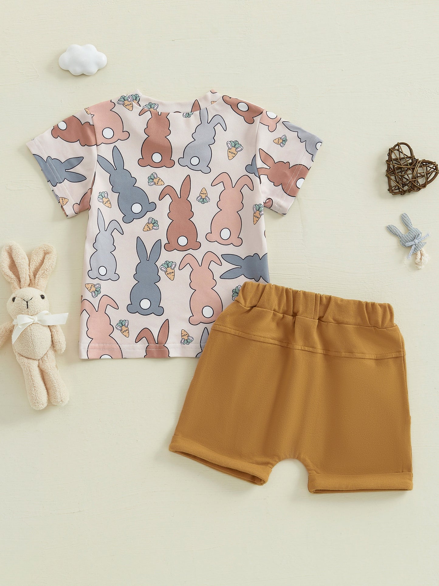 2 Piece Easter Carrot Bunny Outfits