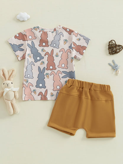 2 Piece Easter Carrot Bunny Outfits