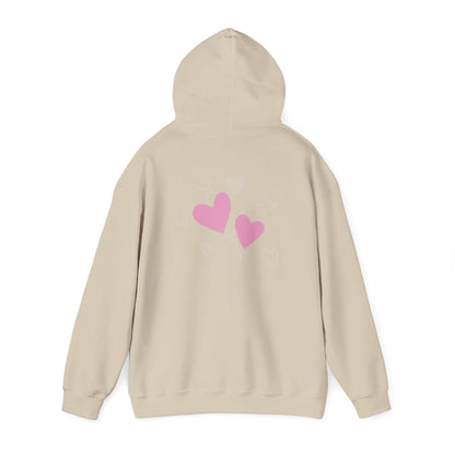 Cozy Heart-Themed Hooded Sweatshirt