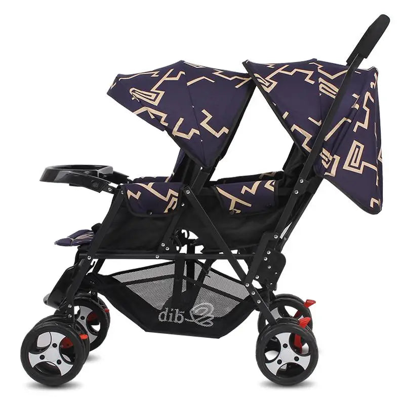 Baby Folding Double Stroller Lightweight with Tandem Seating