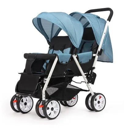 Baby Folding Double Stroller Lightweight with Tandem Seating