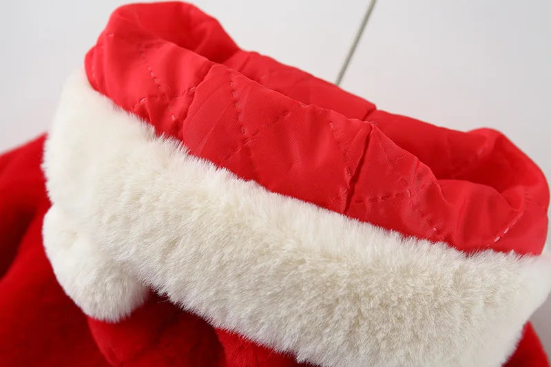 Hooded Thick Velvet Warm Faux Fur Coat