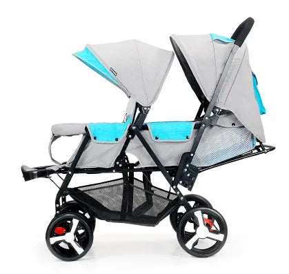 Baby Folding Double Stroller Lightweight with Tandem Seating