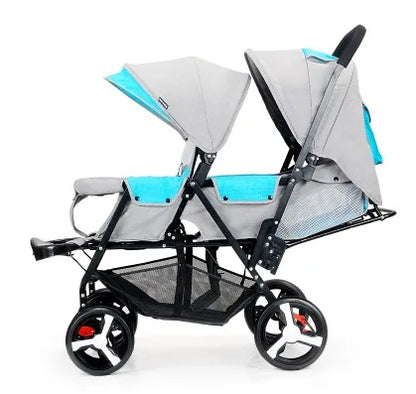 Baby Folding Double Stroller Lightweight with Tandem Seating