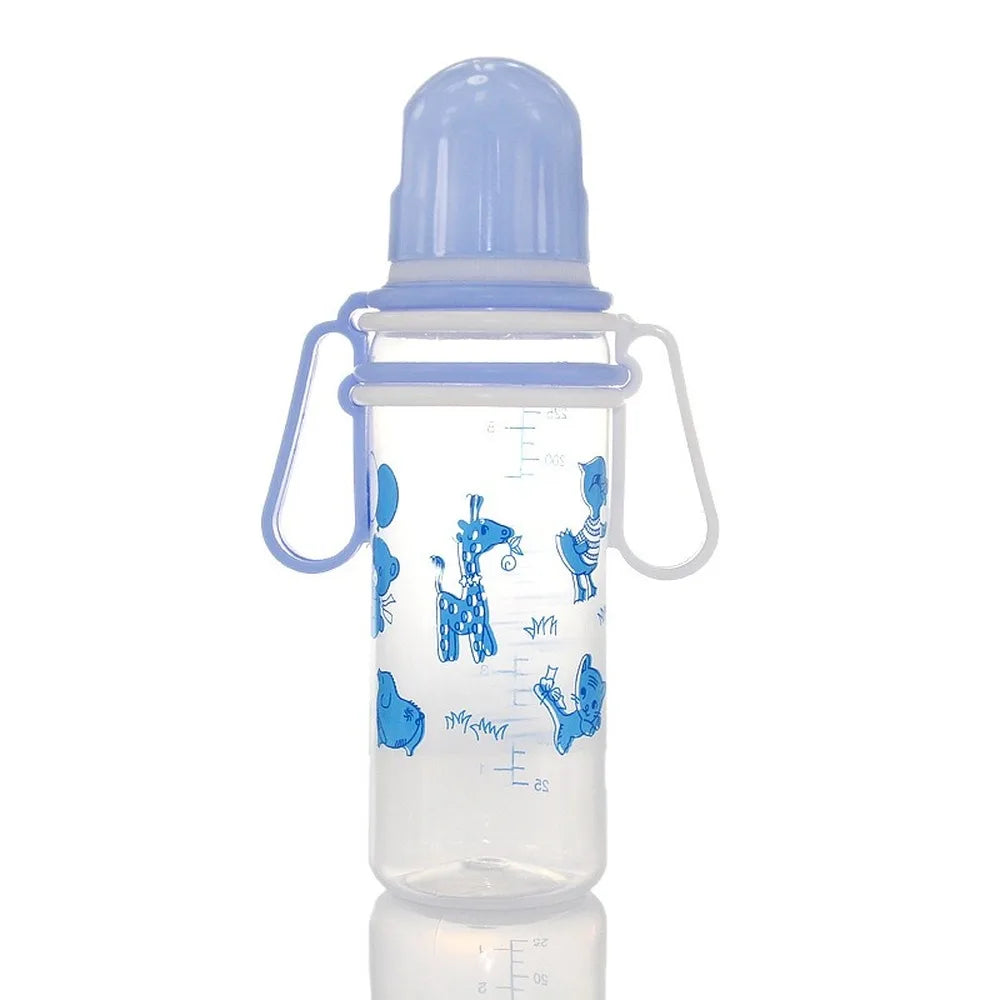 Biberons classiques en plastique transparent à col standard pour bébé