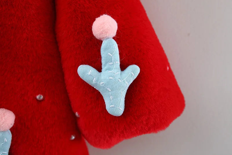 Hooded Thick Velvet Warm Faux Fur Coat