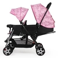 Baby Folding Double Stroller Lightweight with Tandem Seating