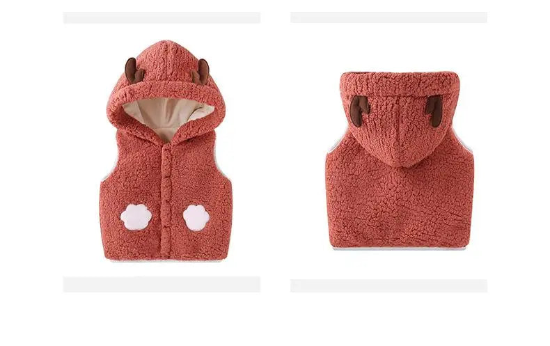 Cartoon Coats Vest with Hoodies
