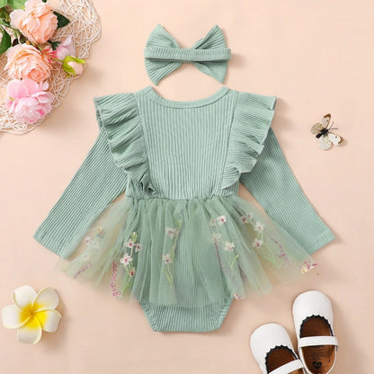 Floral Dress with Headband Set