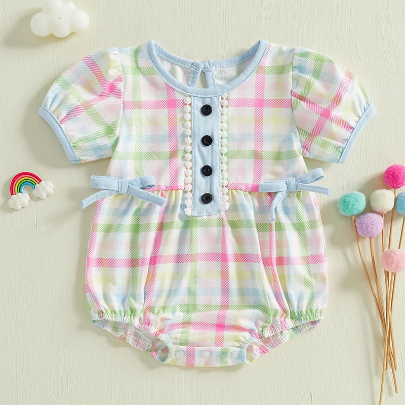 Combinaison décontractée à carreaux 