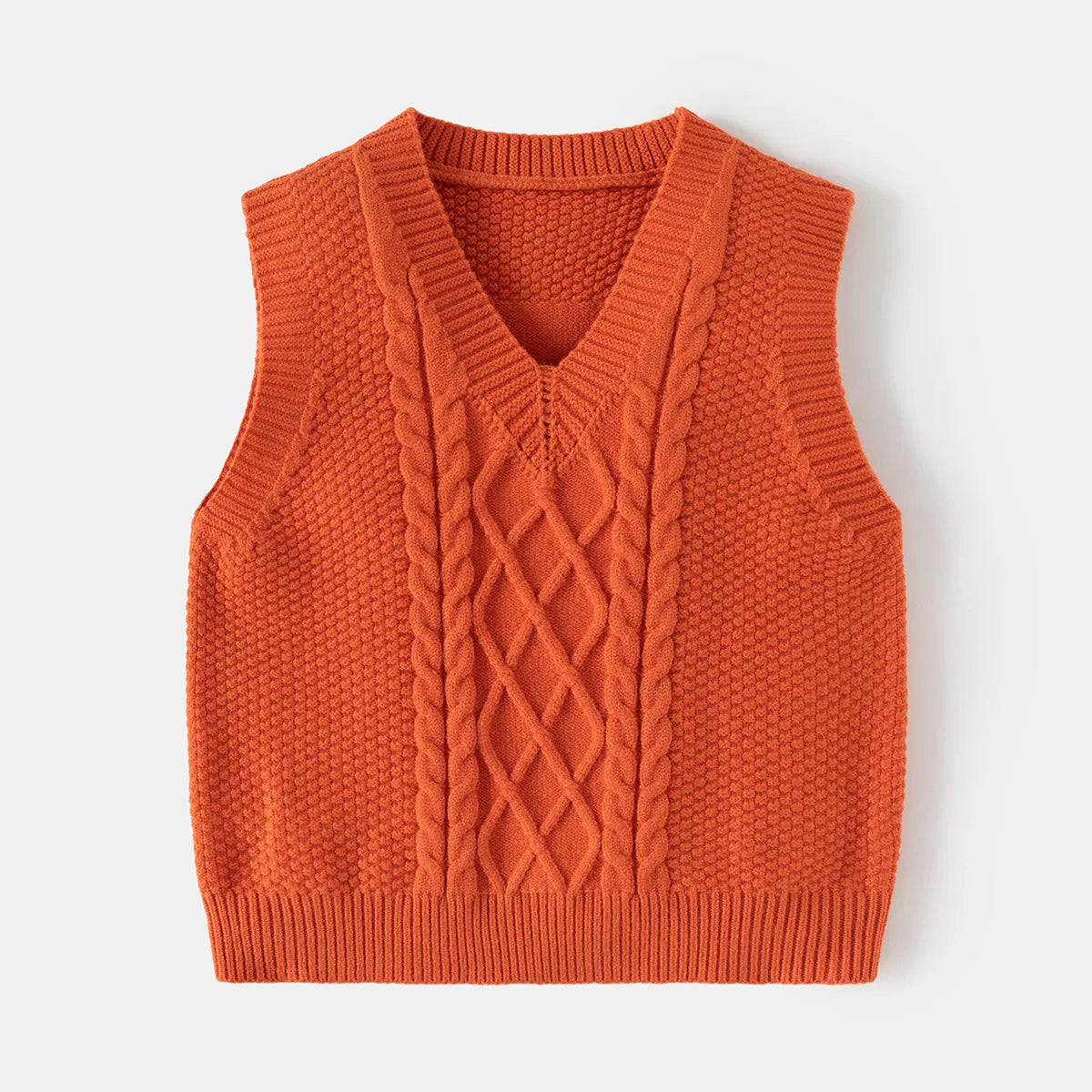 Slim V-Neck Knitted Vest Knitwear