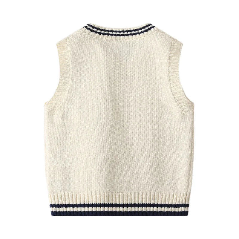 WAPYPY™ Embroidery Cartoon Knit Vest Sleeveless Sweaters