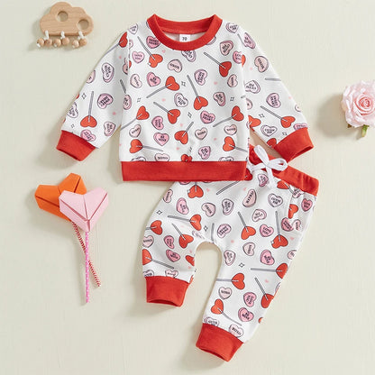 2 Piece Heart Lollipop Outfit