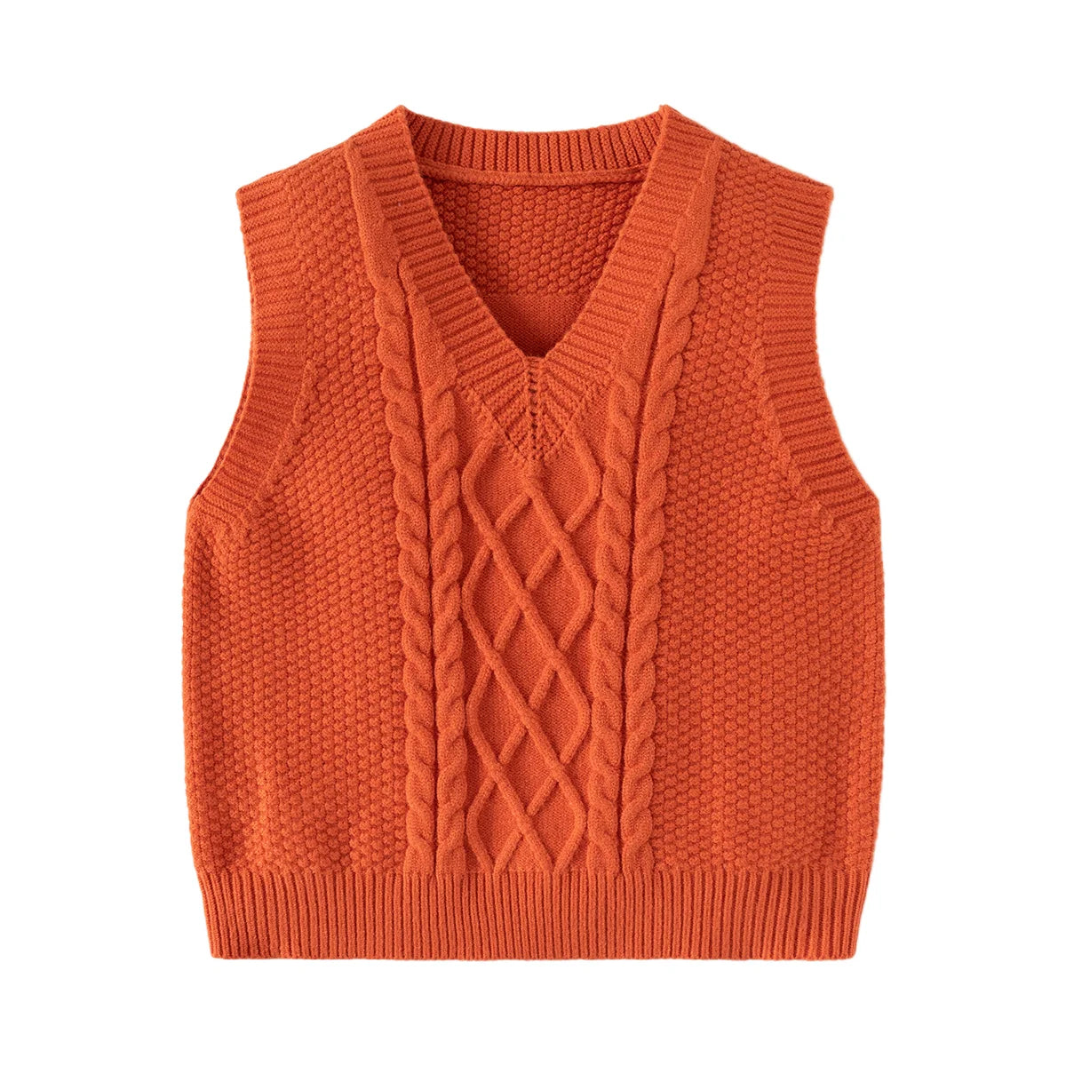 Slim V-Neck Knitted Vest Knitwear