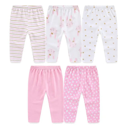 5 Pack Fashion Newborn Leggings