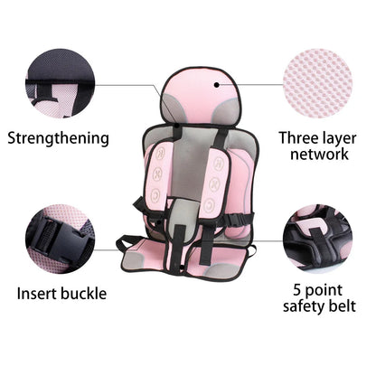 Child Safety Seat Mat Cushion Adjustable Stroller Seat Pad