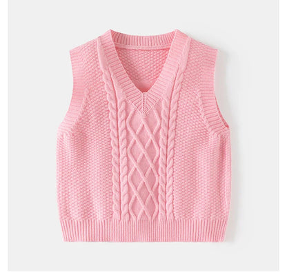 Slim V-Neck Knitted Vest Knitwear