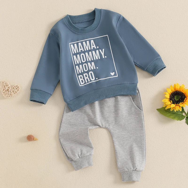 2 Piece Set Long Sleeve Sweatshirt with Long Pants