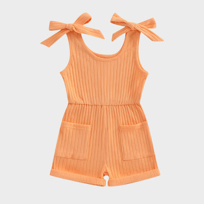 Combinaison côtelée sans manches 