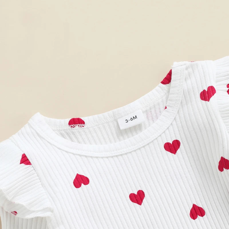 2 Piece Ruffle Heart Special Outfit
