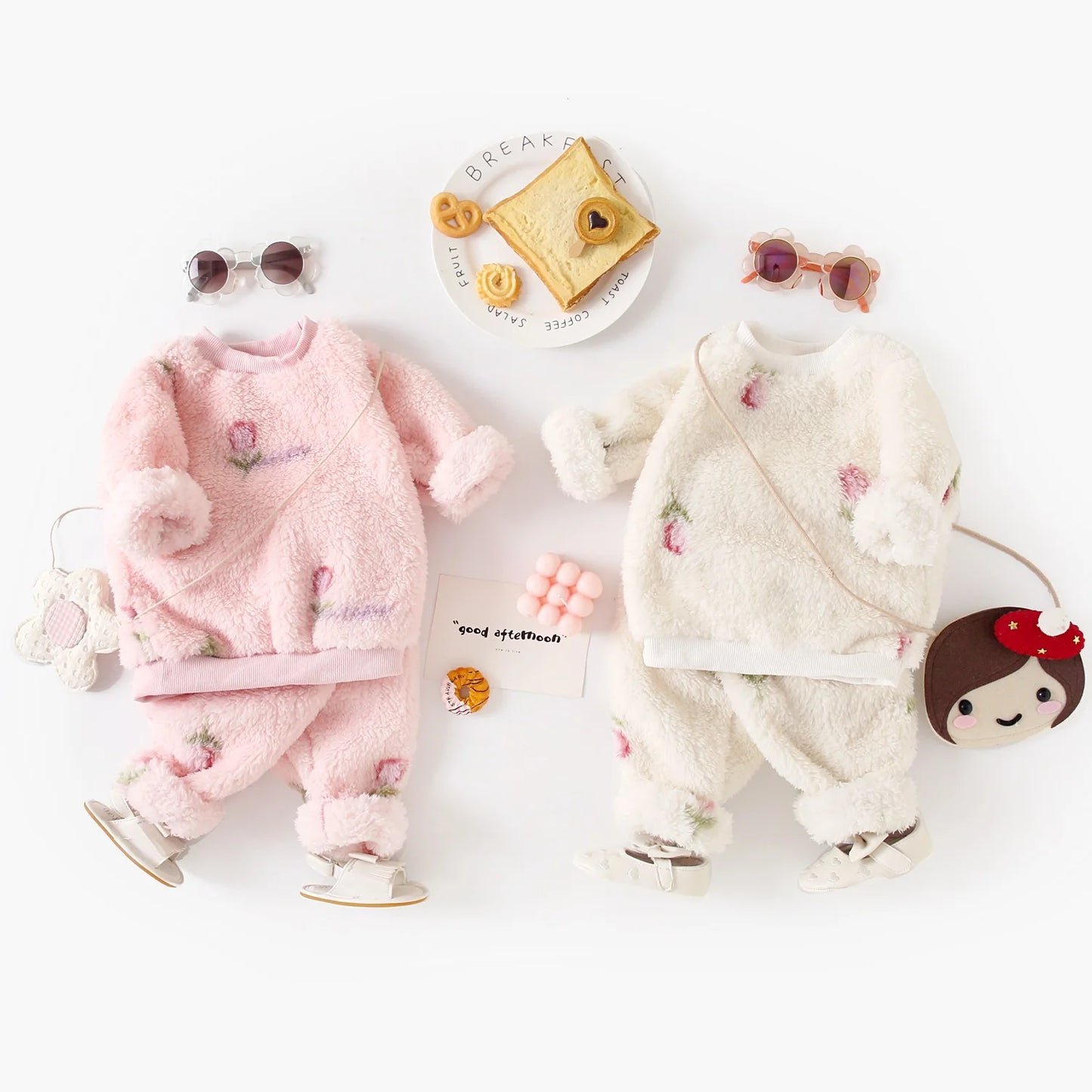2 Piece Fluffy Winter Fleece Set