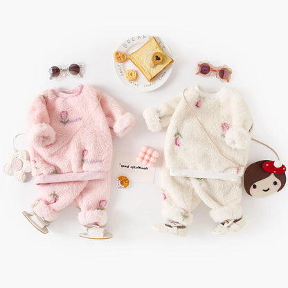 2 Piece Fluffy Winter Fleece Set