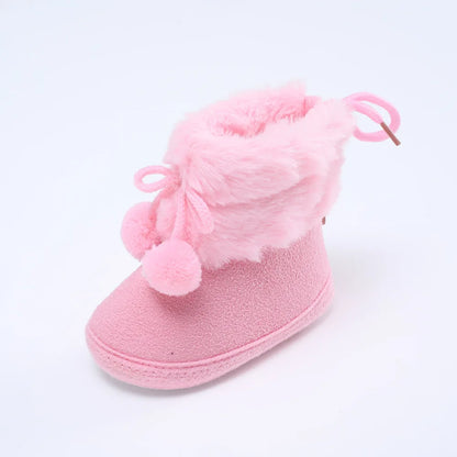 Bottes de neige d'hiver en peluche pour bébés filles et garçons Cowboy