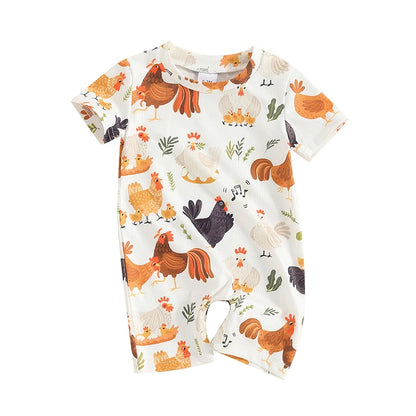 Floral & Fauna Farm Romper
