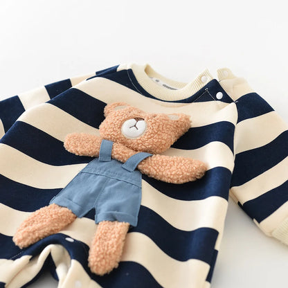 Embroidered Baby Bear Jumpsuit