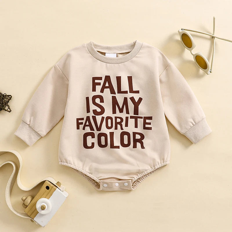 Long Sleeve Crew Neck Letters Bodysuit