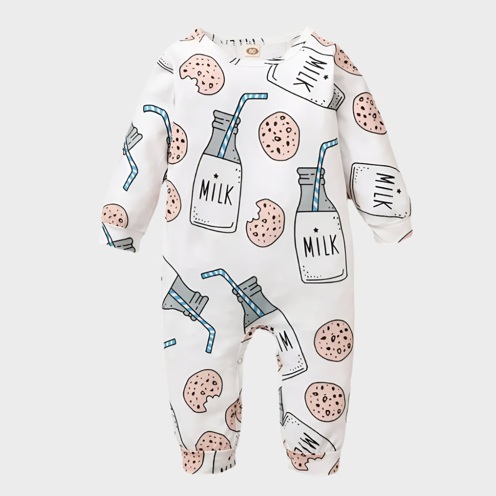 Long Sleeved Cute Milk Bottle Jumpsuit