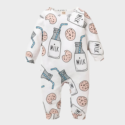 Long Sleeved Cute Milk Bottle Jumpsuit