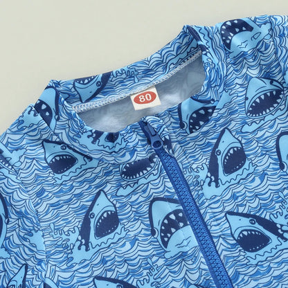 Baby Shark Rush Guard Swimsuit Romper