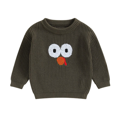 Embroidery Sweaters Long Sleeve O Neck