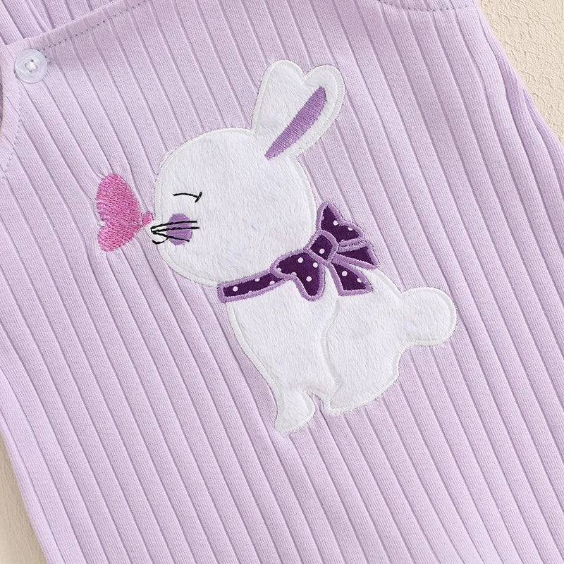 Easter Bunny Embroidered Romper