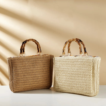 Woven Basket Handbag