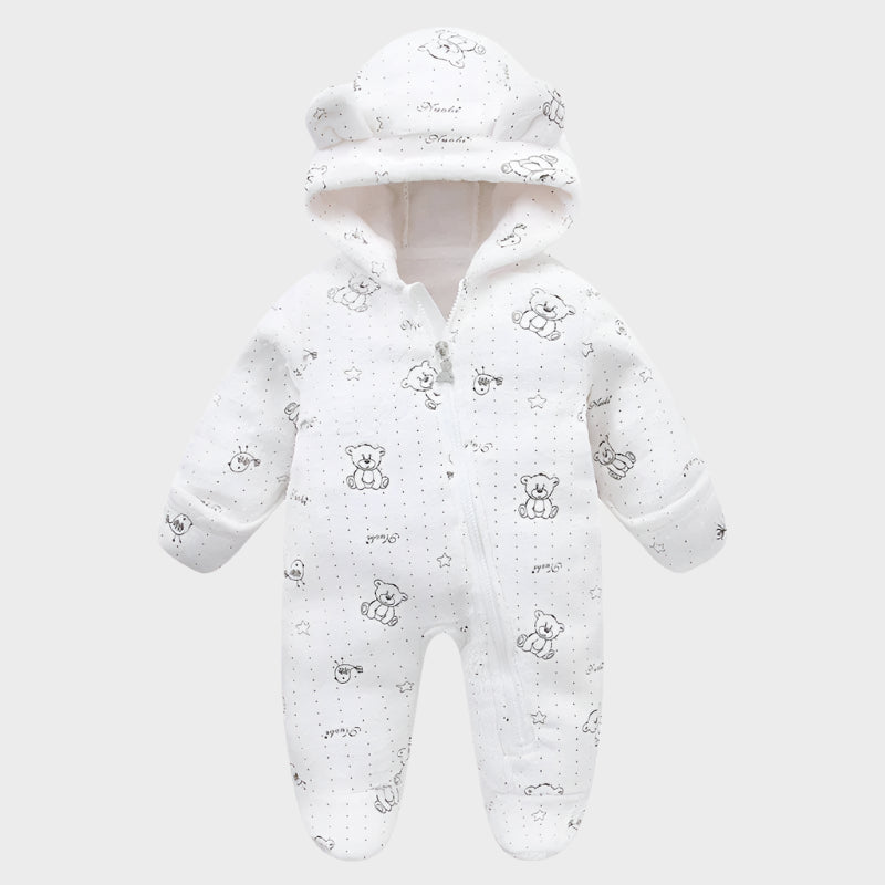 Fleece Warm Thicker Hooded Jumpsuits