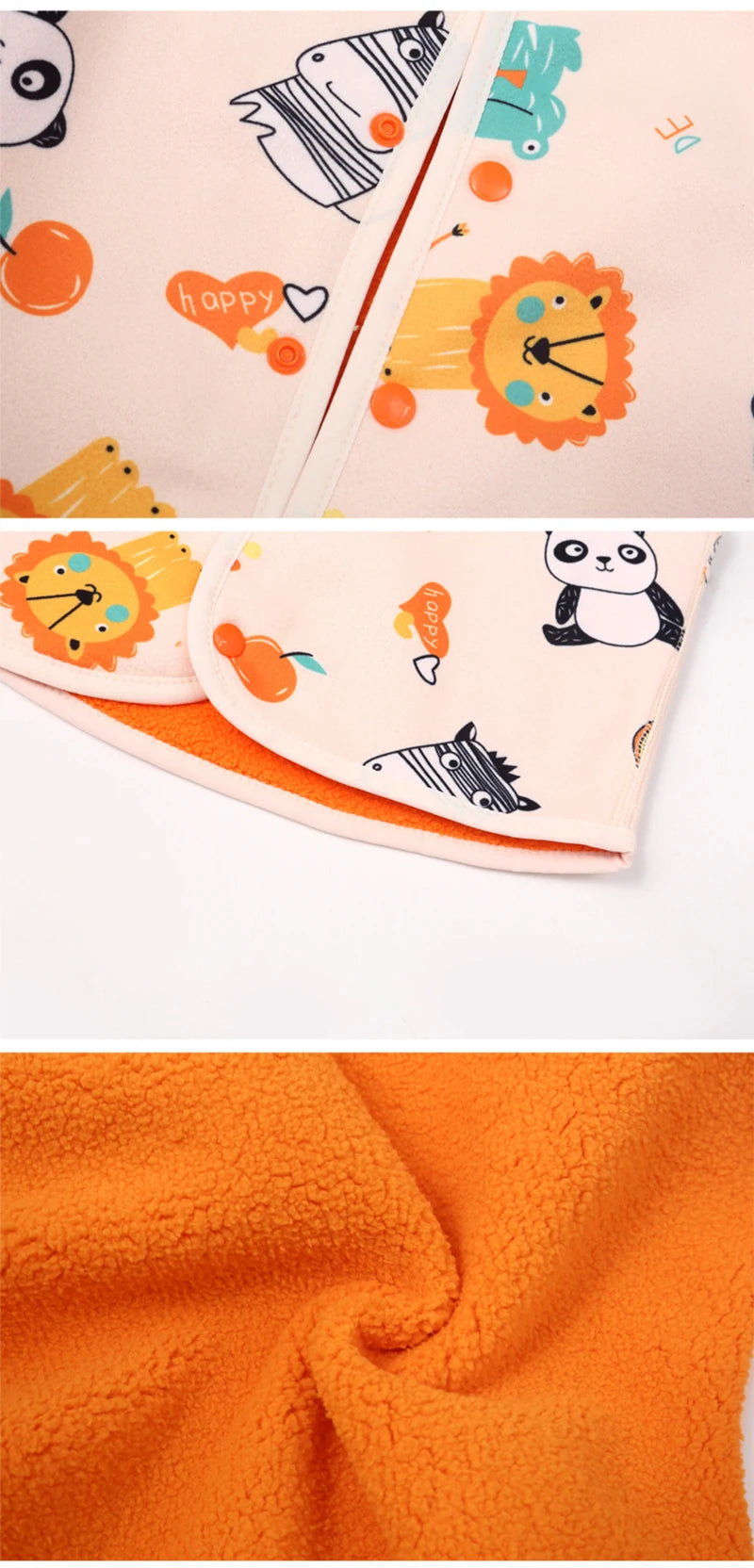 Gilet chaud réversible pour bébé garçon et fille