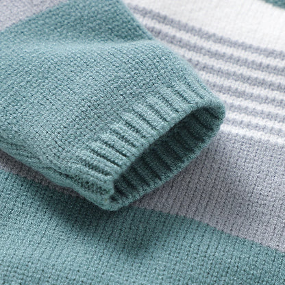 Costume rayé tricoté 2 pièces