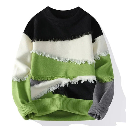 Retro Knitwear Patchwork Sweater
