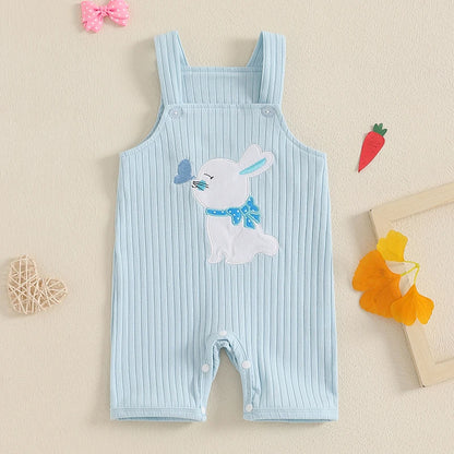 Easter Bunny Embroidered Romper