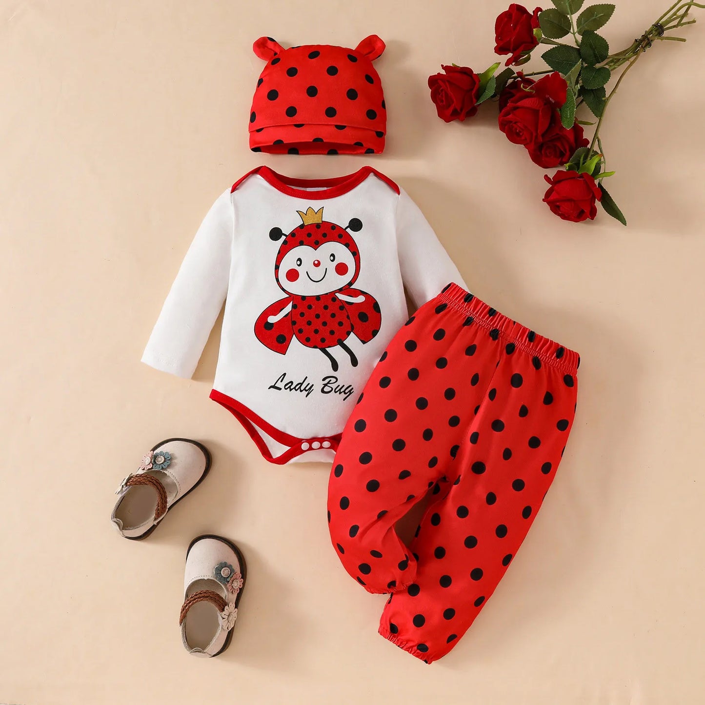 3 Piece Polka Dots Suit